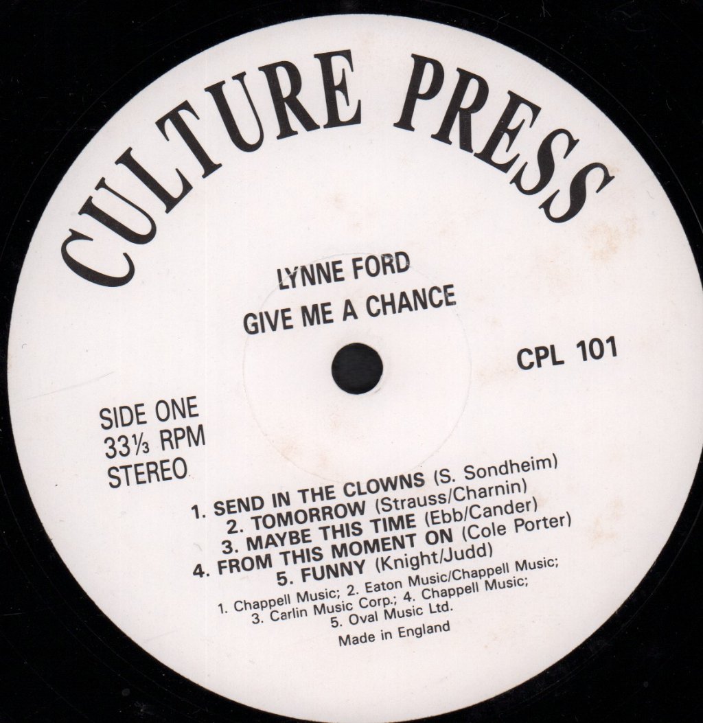 Lynne Ford - Give Me A Chance - Lp