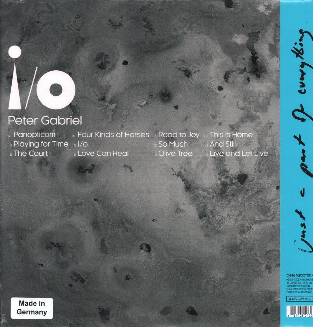 Peter Gabriel - I/O (Dark-Side Mixes) - Double Lp