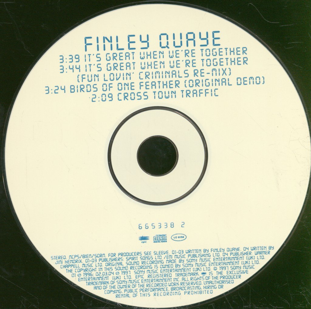 Finley Quaye - It's Great When We're Together - Cd