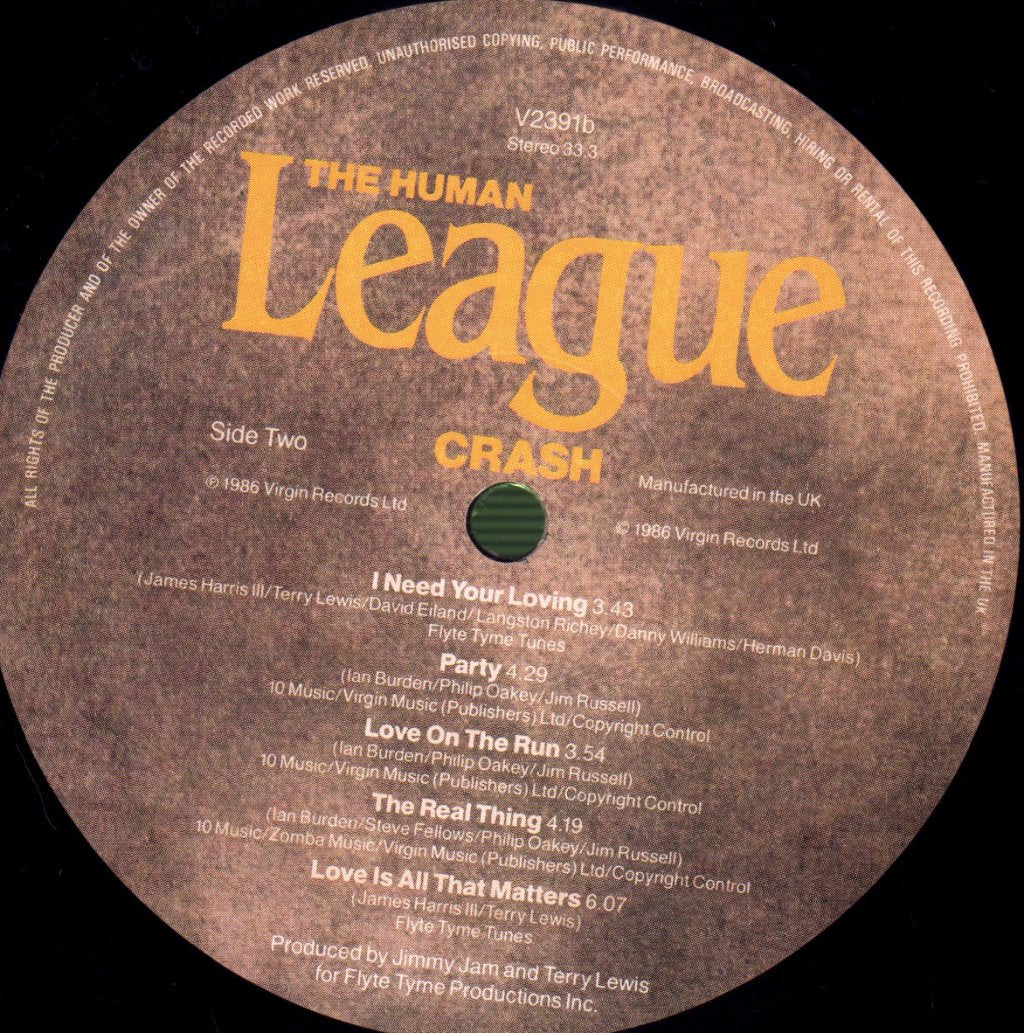 Human League - Crash - Lp