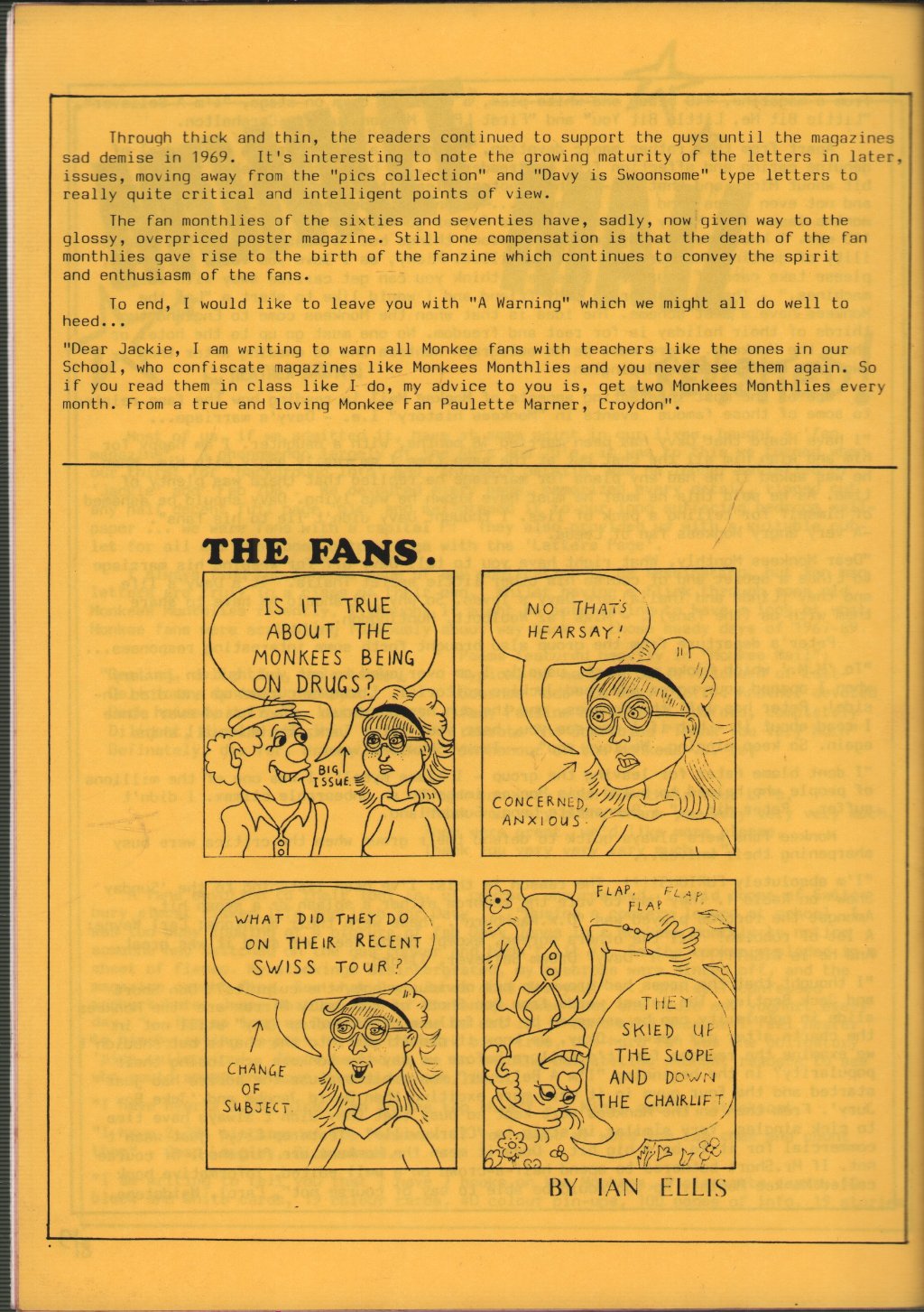 Monkees - Zilch Issue 12 - Fanzine