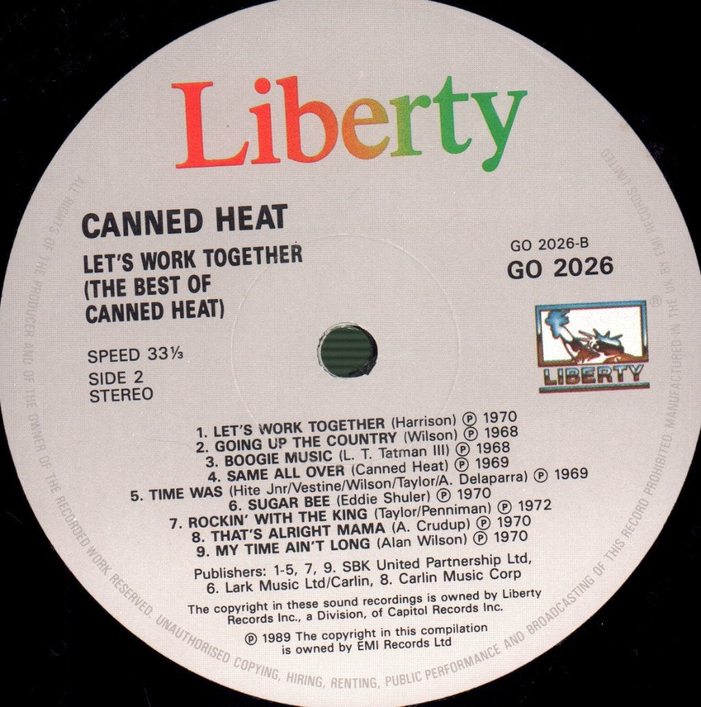 Canned Heat - Let's Work Together (Best Of) - Lp