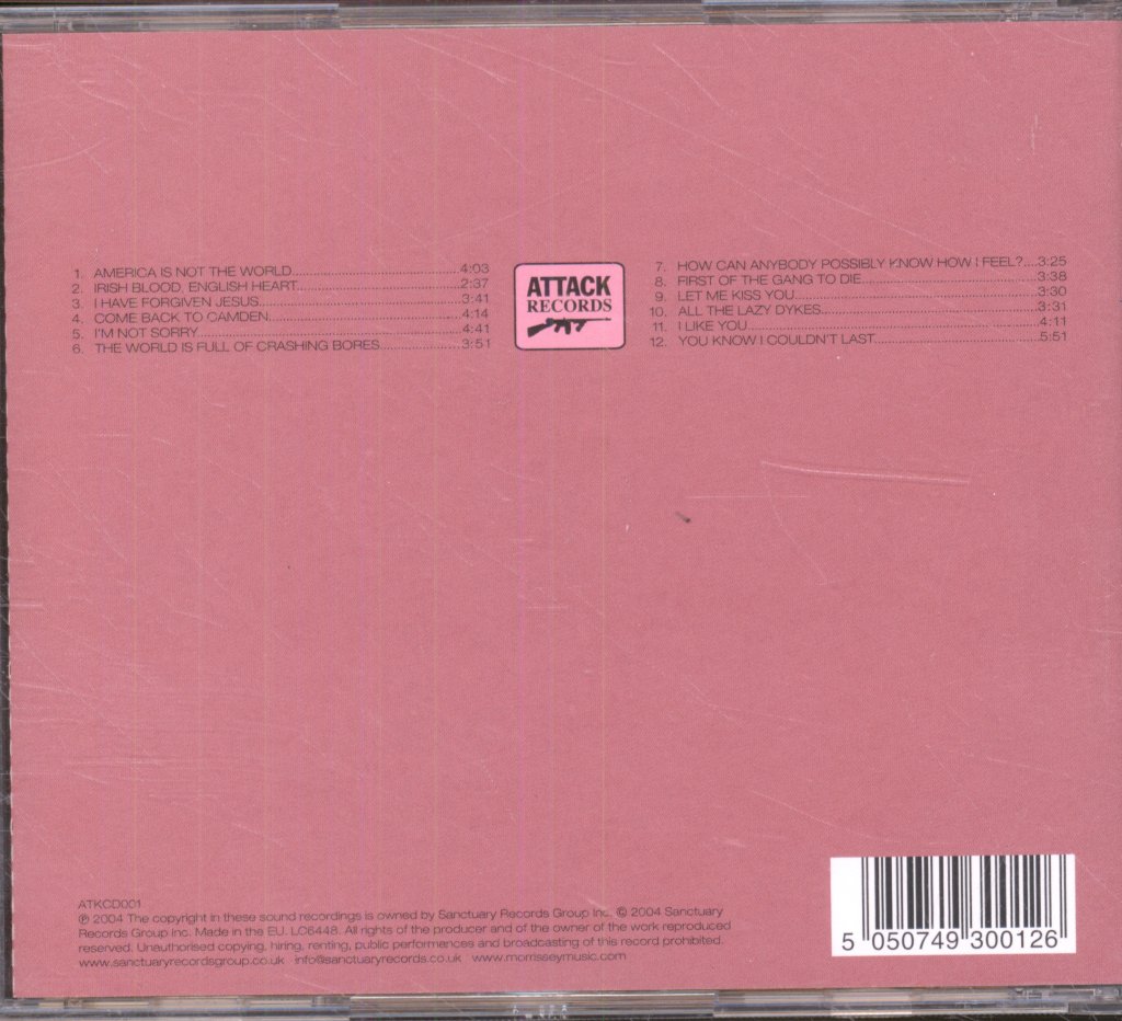Morrissey - You Are The Quarry - Cd