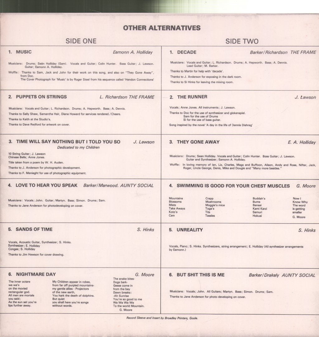 Various Artists - Other Alternatives - Lp
