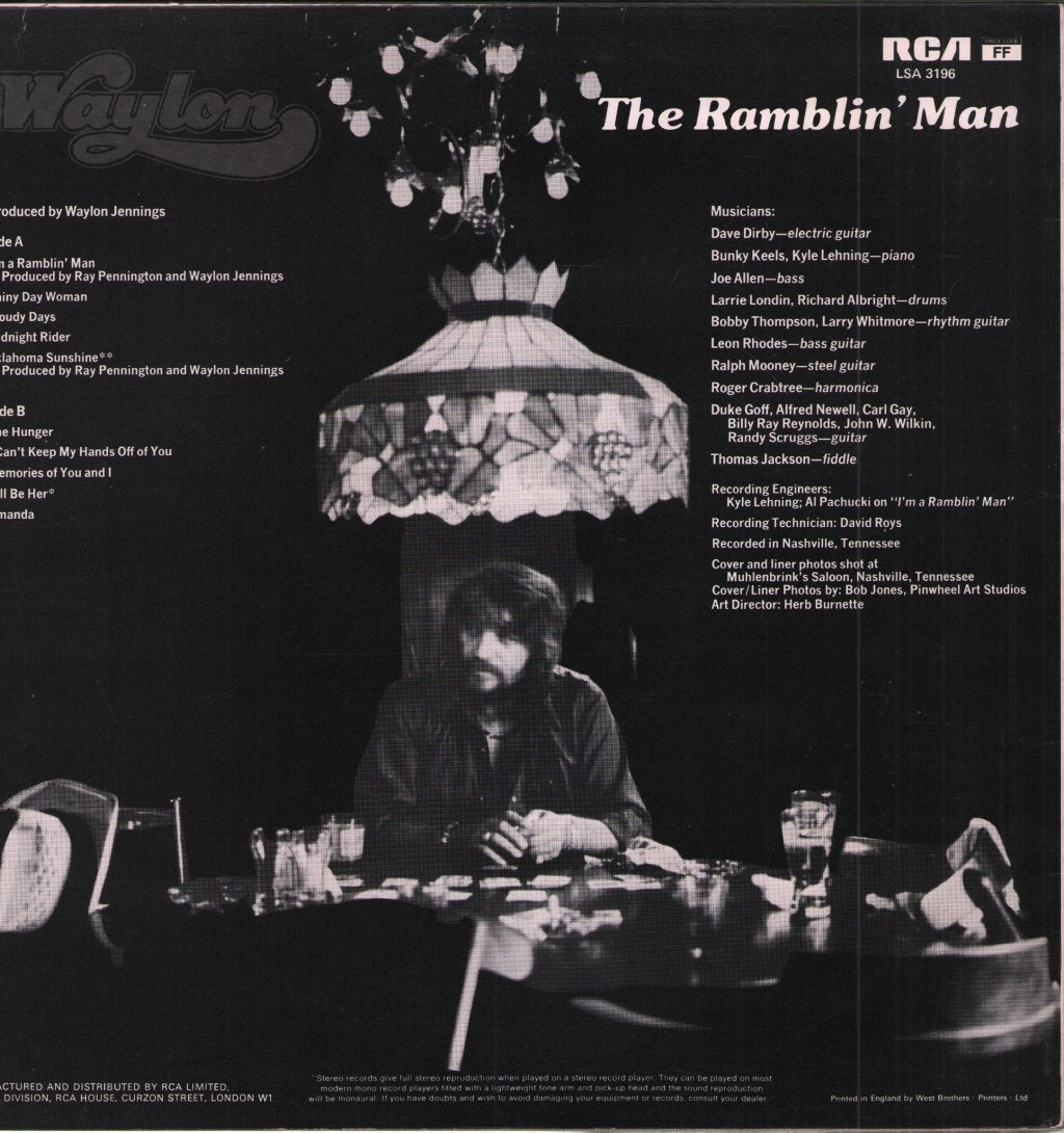 Waylon Jennings - Waylon The Ramblin' Man - Lp