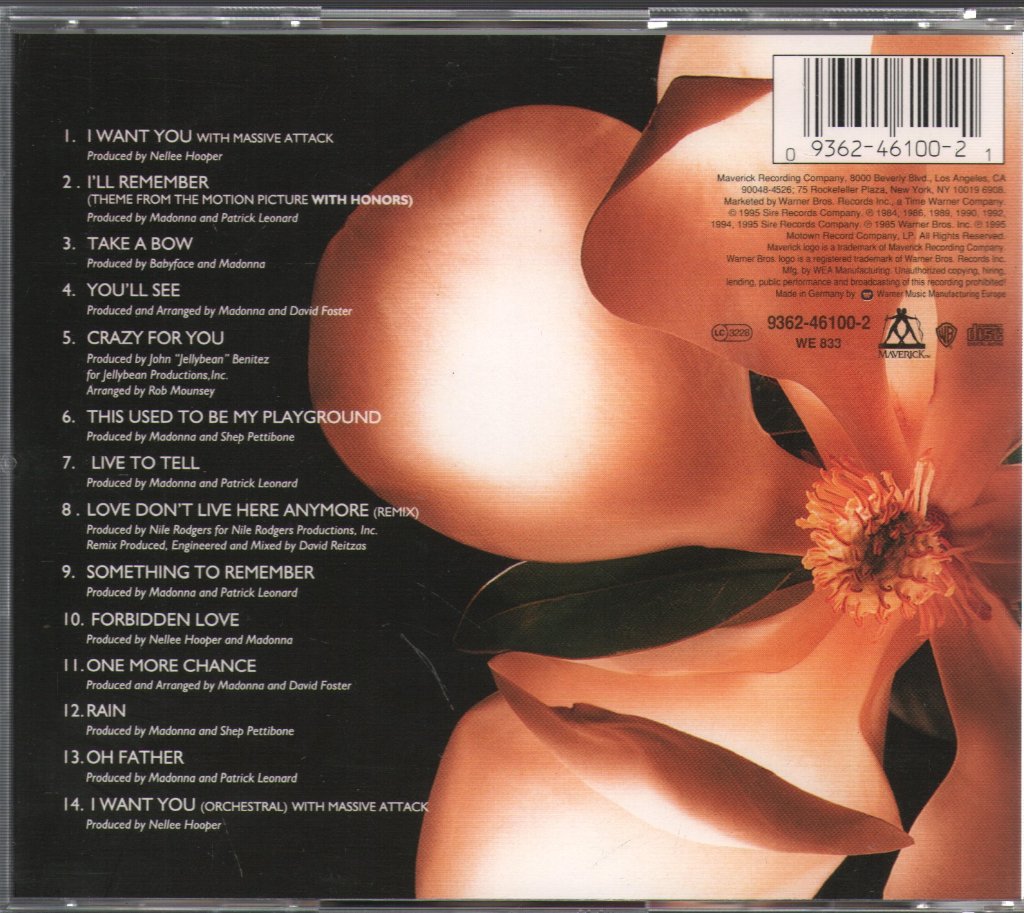 Madonna - Something To Remember - Cd