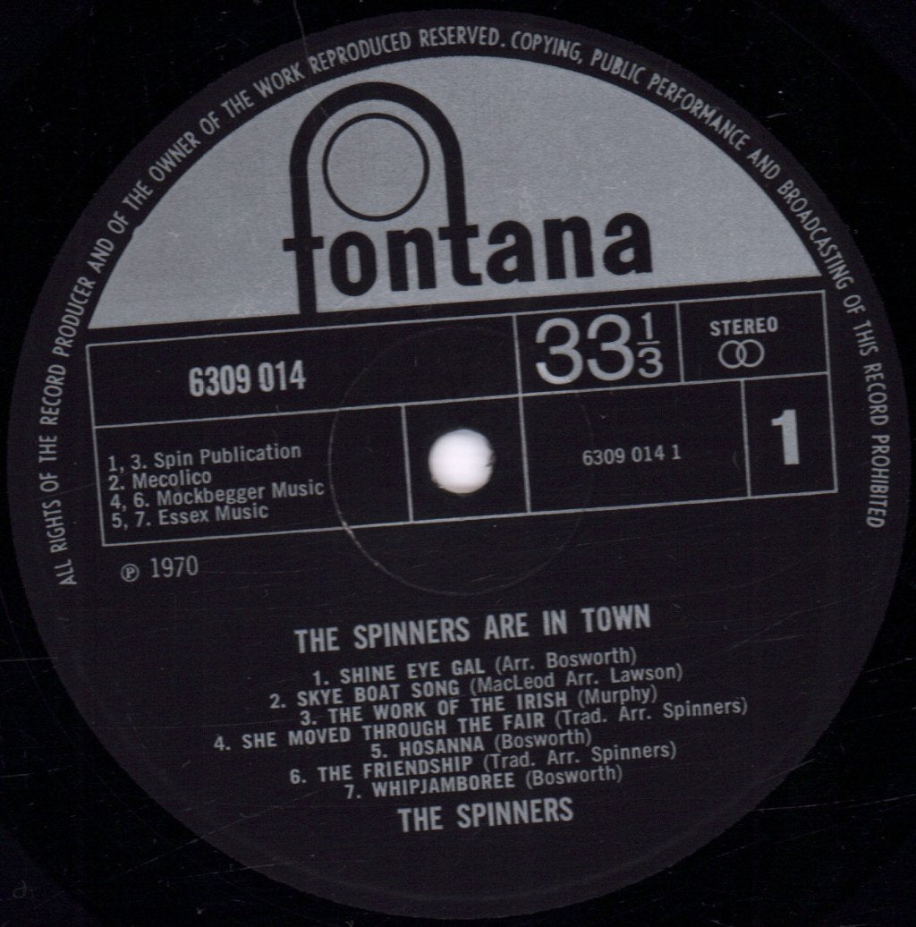 Spinners (Folk Group) - Are In Town - Lp
