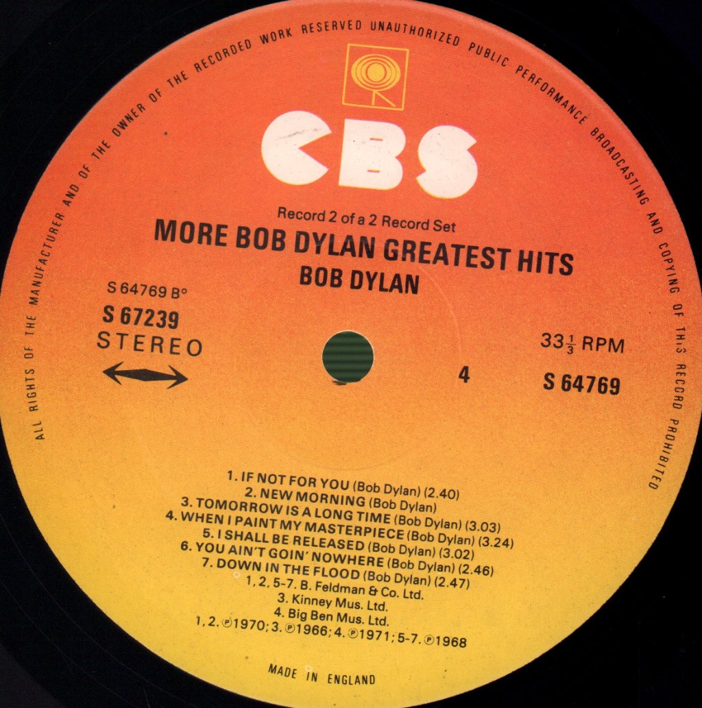Bob Dylan - More Bob Dylan Greatest Hits - Double Lp