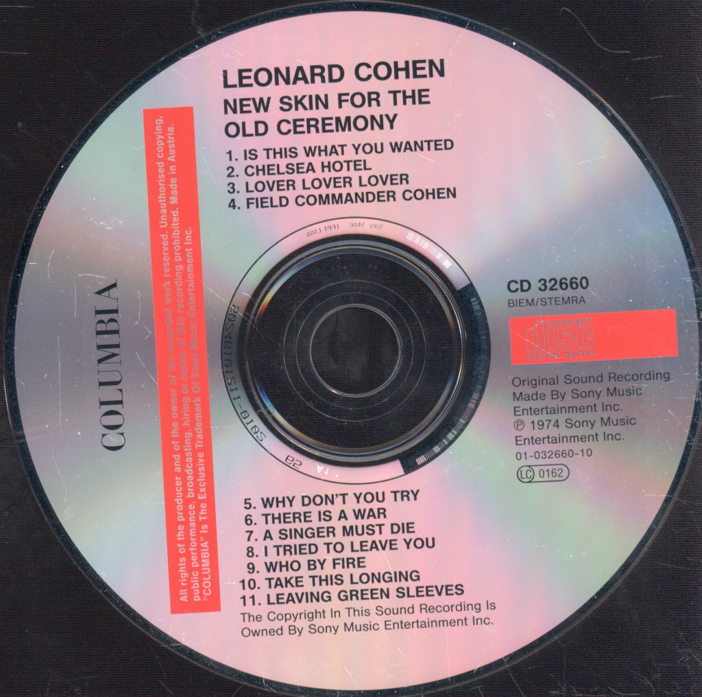 Leonard Cohen - New Skin For The Old Ceremony - Cd