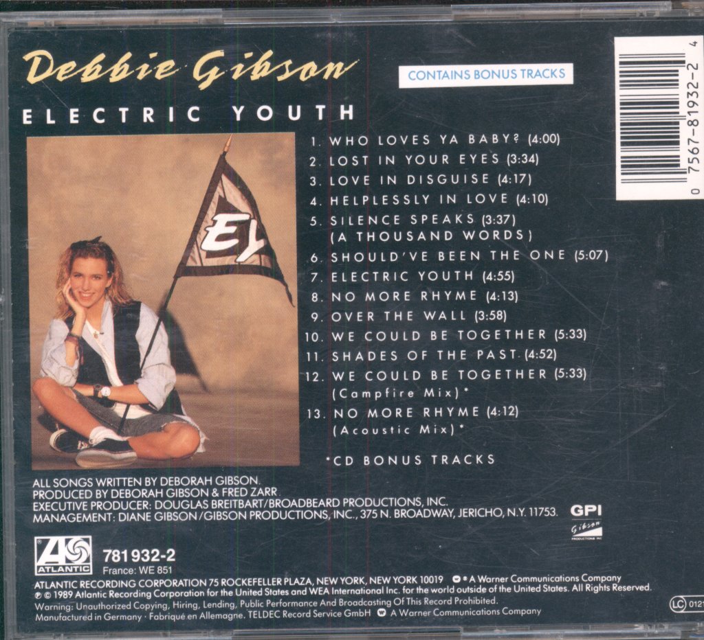 Debbie Gibson - Electric Youth - Cd
