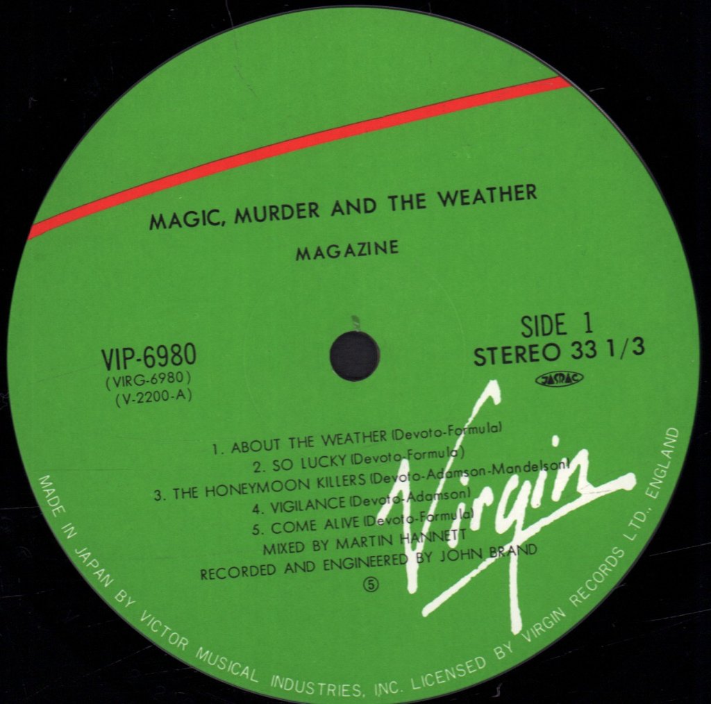 Magazine - Magic, Murder And The Weather - Lp