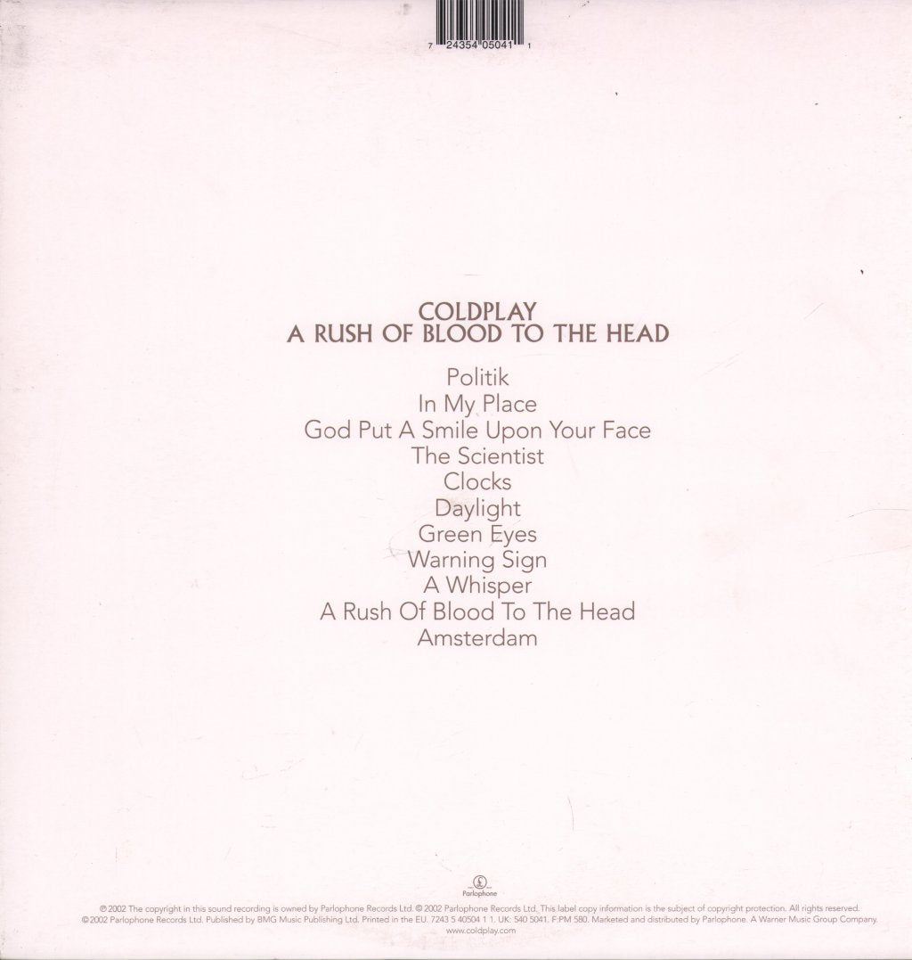 Coldplay - A Rush Of Blood To The Head - Lp