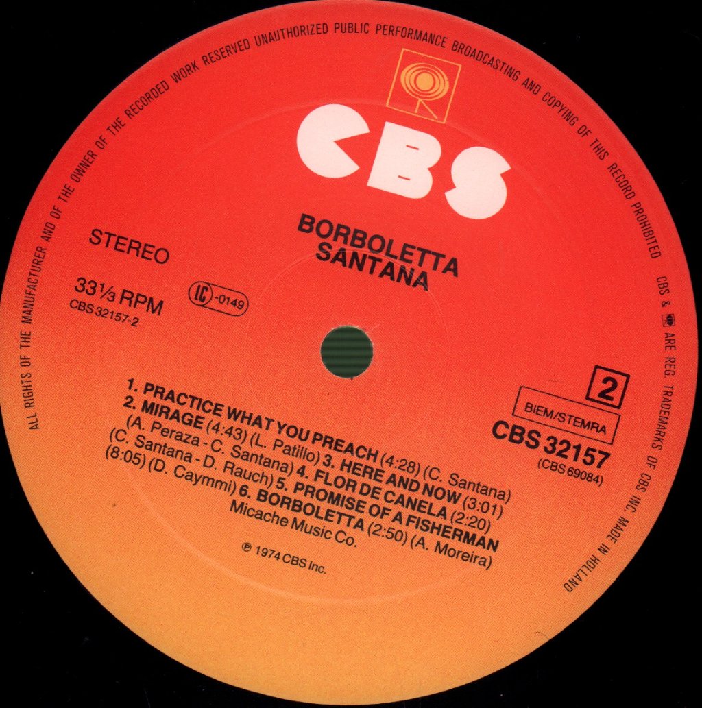 Santana - Borboletta - Lp