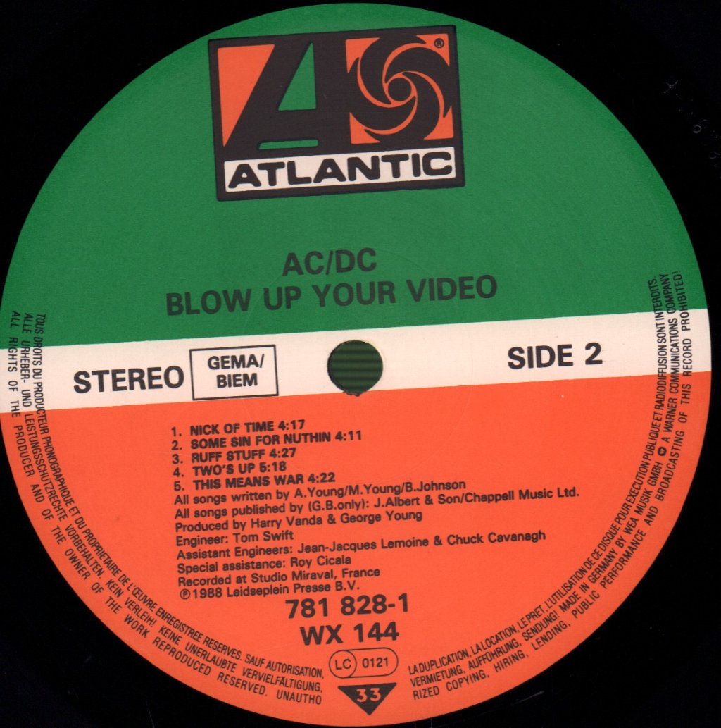 AC/DC - Blow Up Your Video - Lp