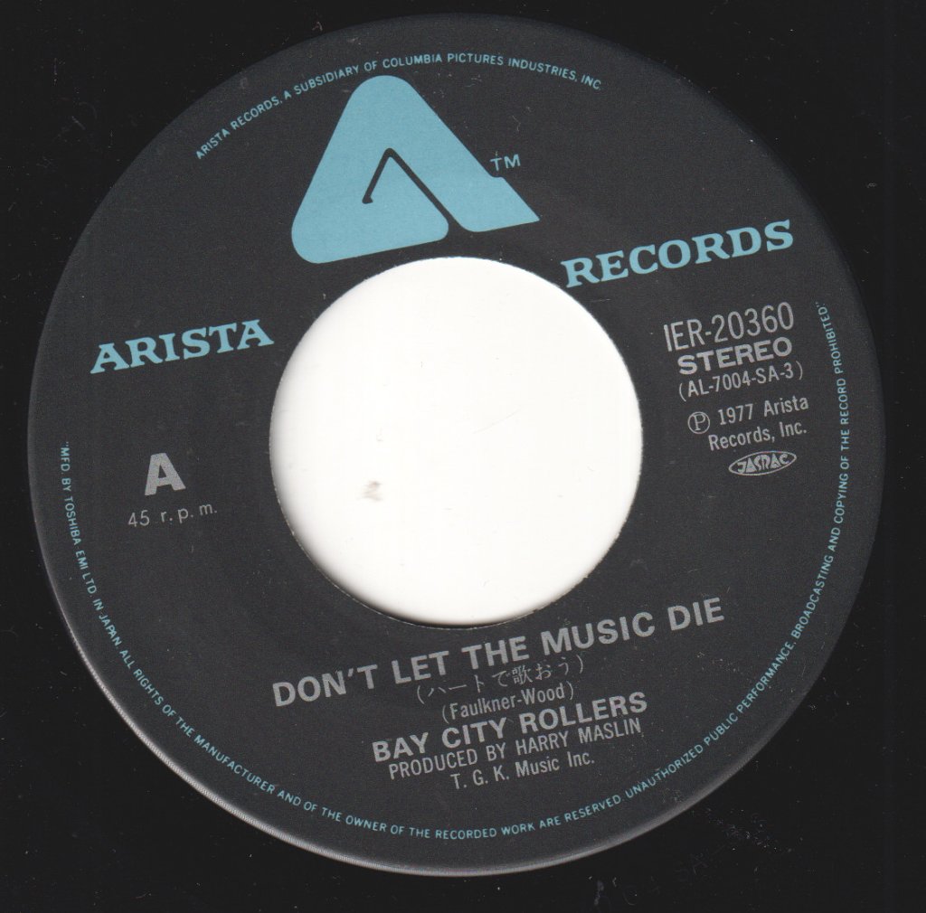 Bay City Rollers - Don't Let The Music Die - 7 Inch