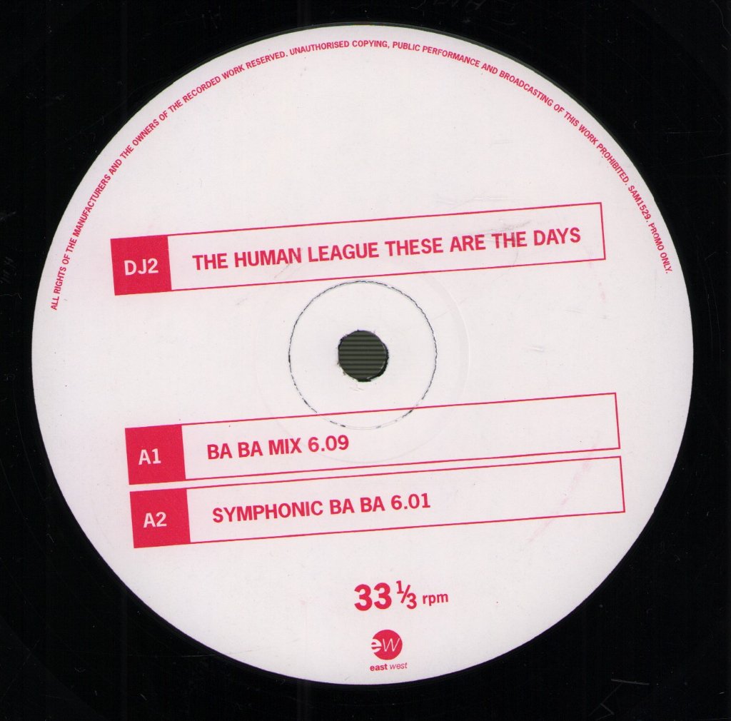 Human League - These Are The Days - 12 Inch