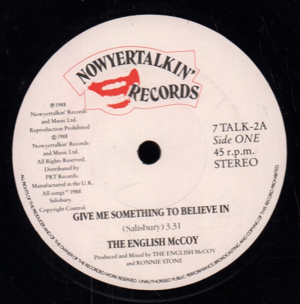 English Mccoy - Give Me Something To Believe In - 7 Inch