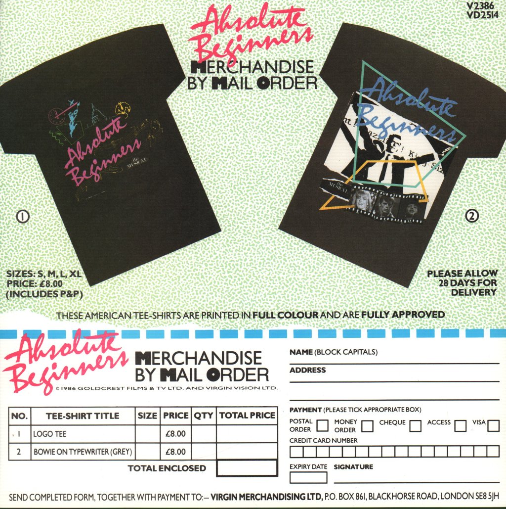 Various Artists - Absolute Beginners (Songs From The Original Motion Picture) - Lp