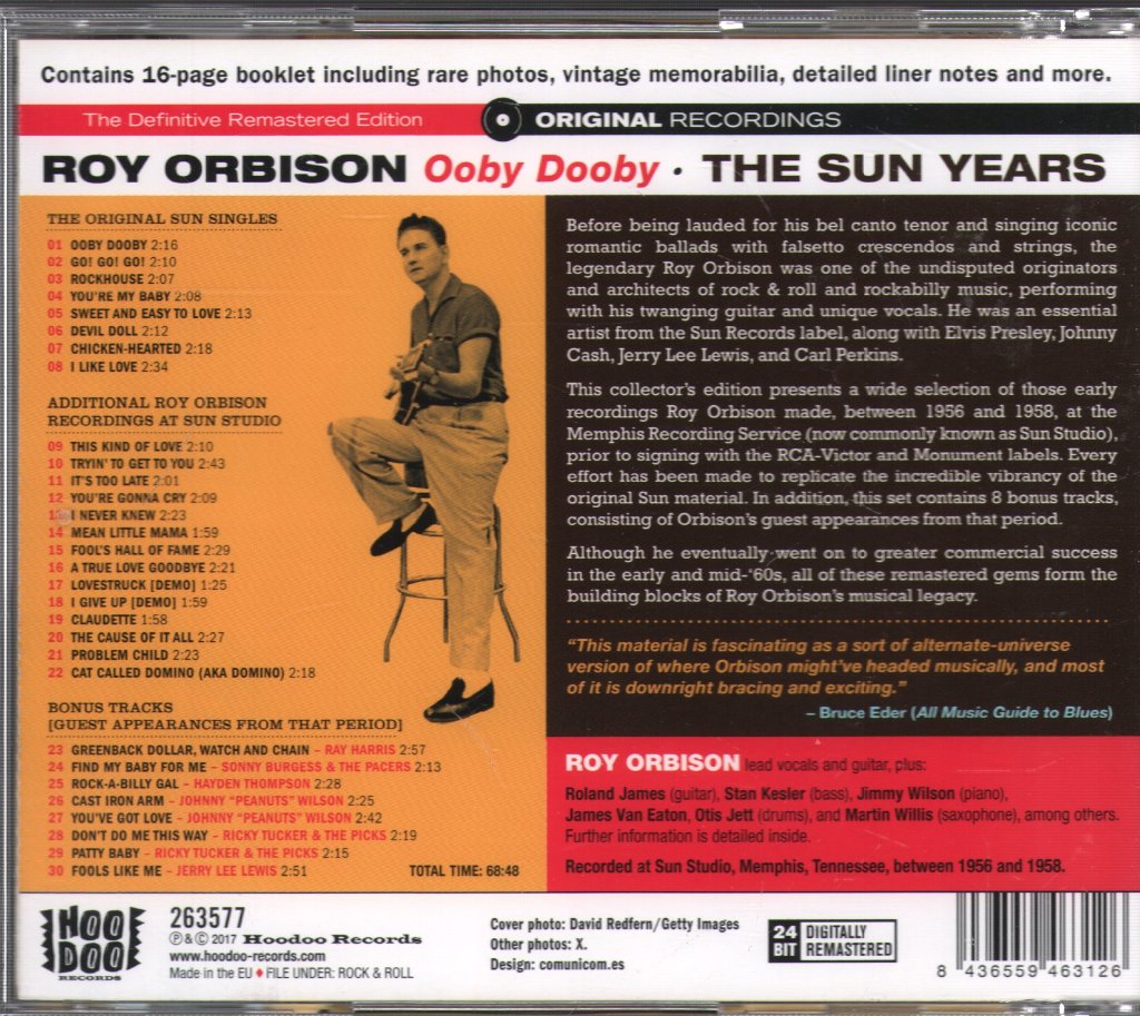 Roy Orbison - Ooby Dooby (The SUN Years) - Cd
