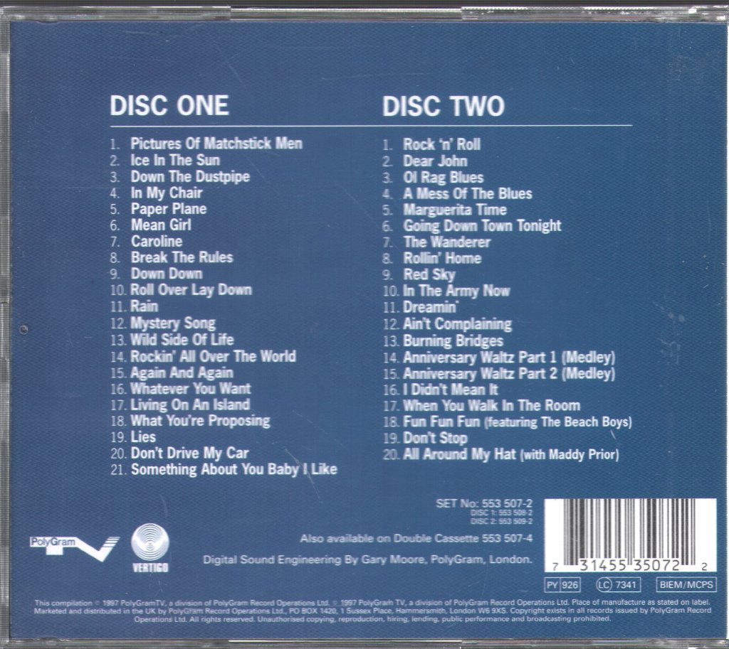 Status Quo - Whatever You Want (The Very Best Of Status Quo) - Double Cd