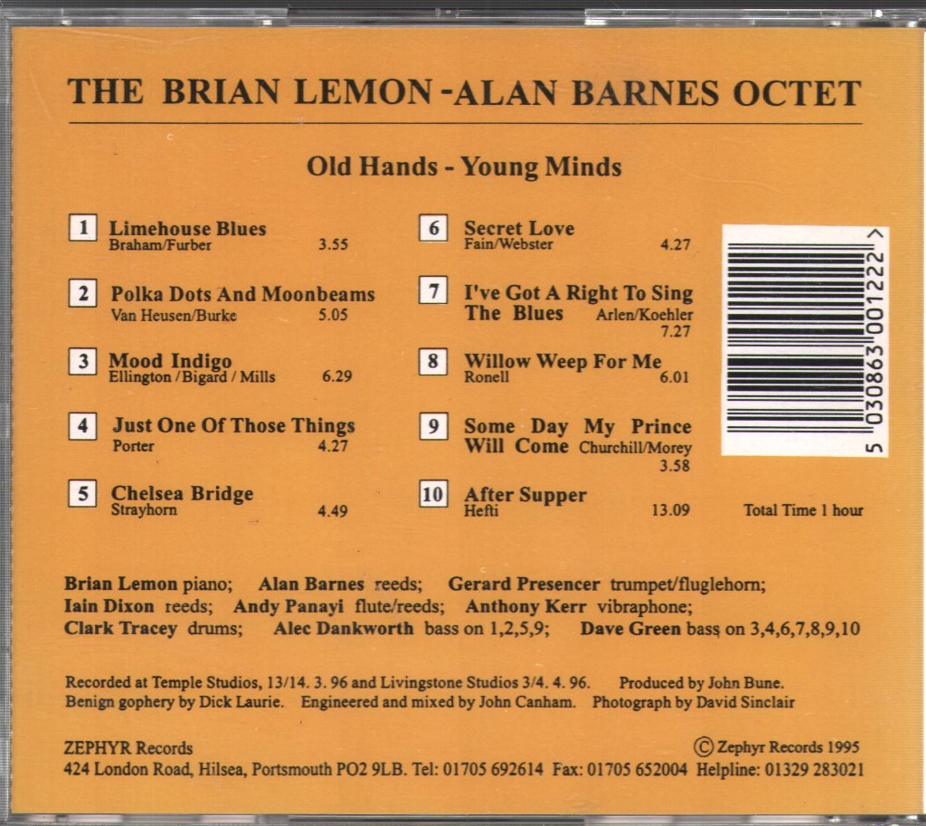Brian Lemon / Alan Barnes Octet - Old Hands - Young Minds - Cd