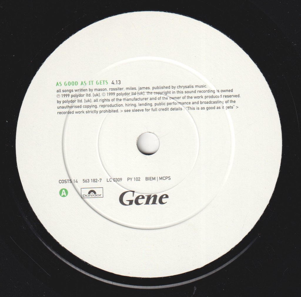 Gene - As Good As It Gets - 7 Inch