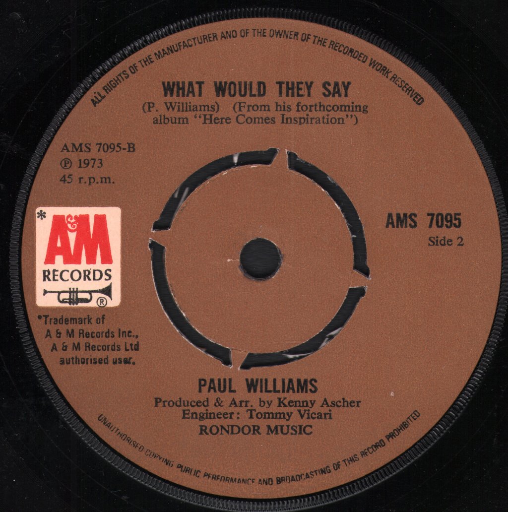 Paul Williams - Inspiration - 7 Inch