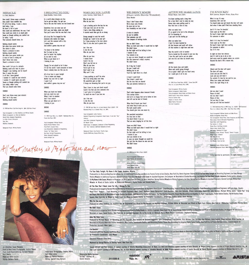 Whitney Houston - I'm Your Baby Tonight - Lp