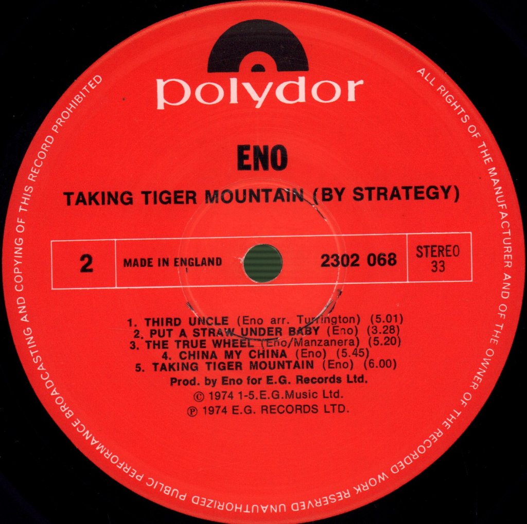 Brian Eno - Taking Tiger Mountain - Lp