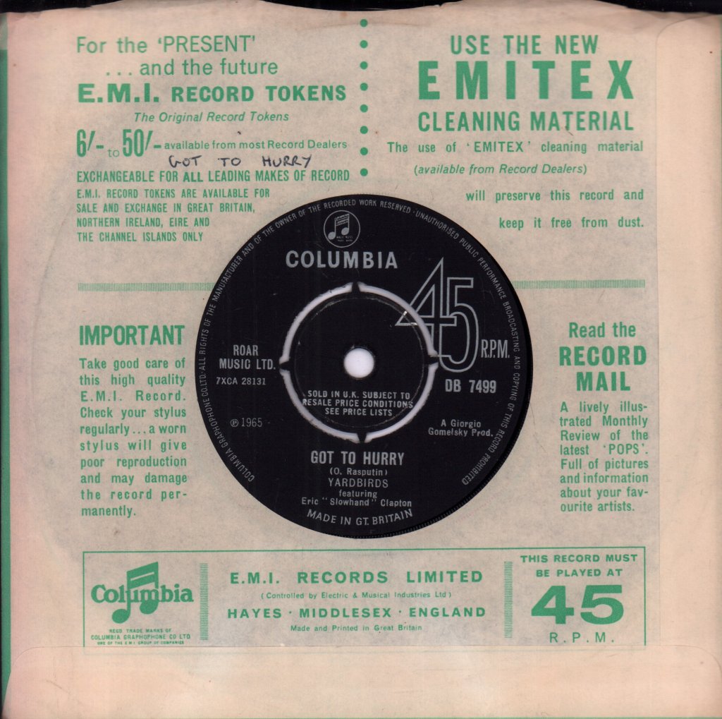 Yardbirds - For Your Love - 7 Inch