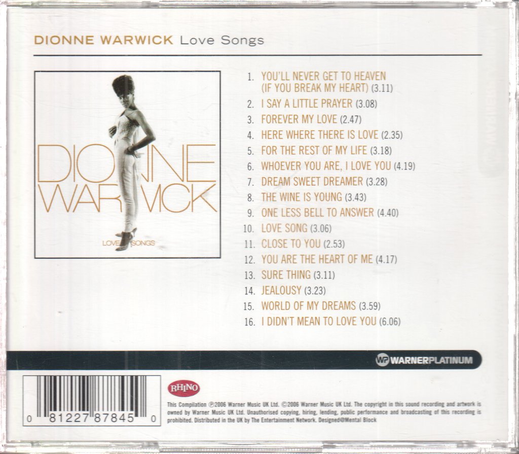 Dionne Warwick - Love Songs - Cd