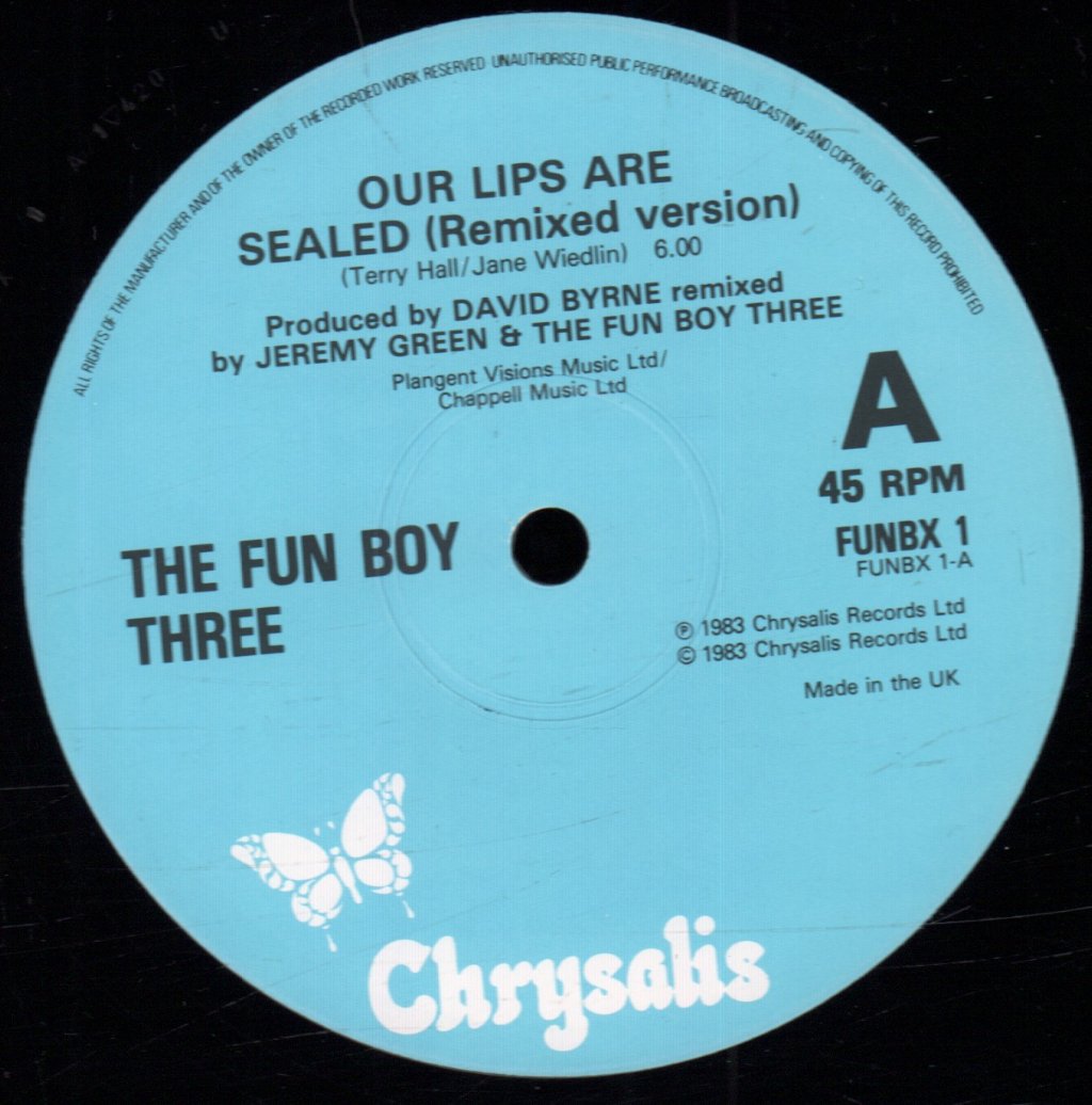 Fun Boy Three - Our Lips Are Sealed - 12 Inch