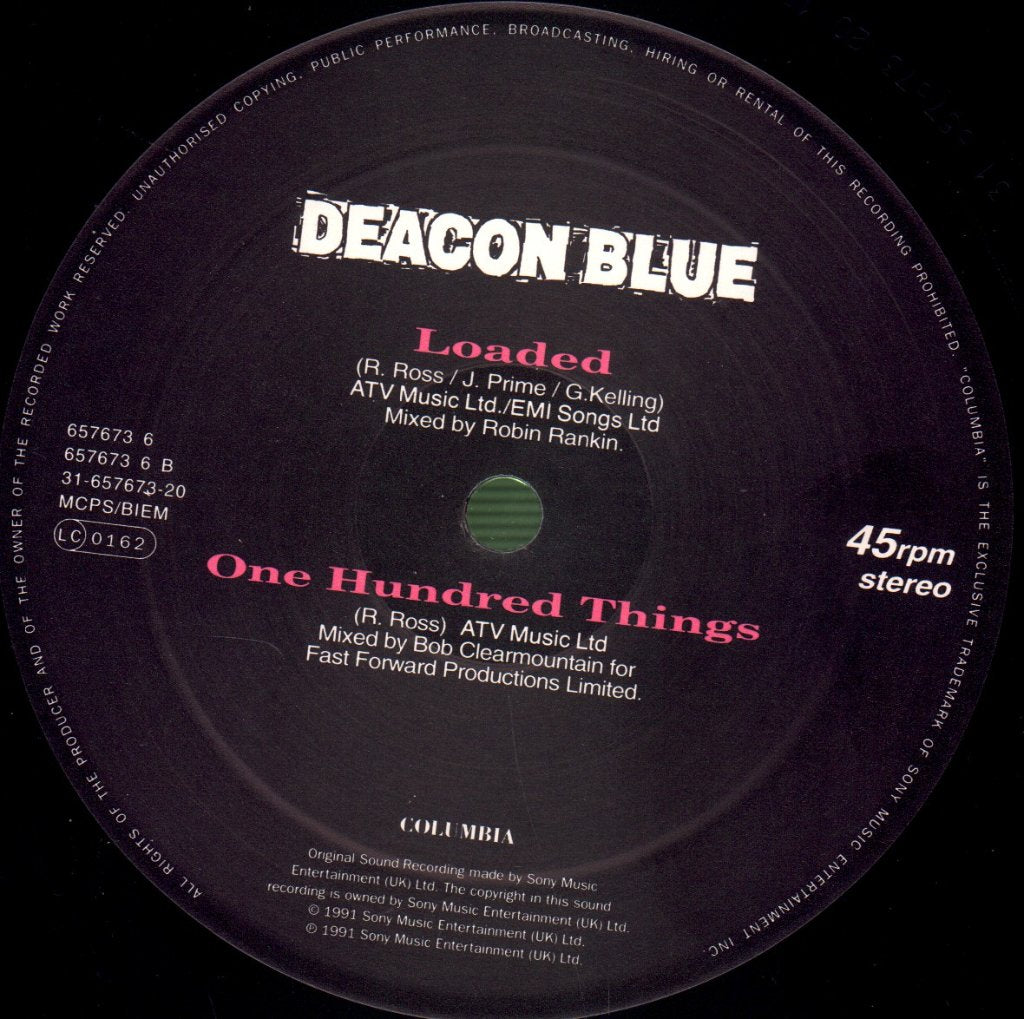 Deacon Blue - Cover From The Sky - 12 Inch