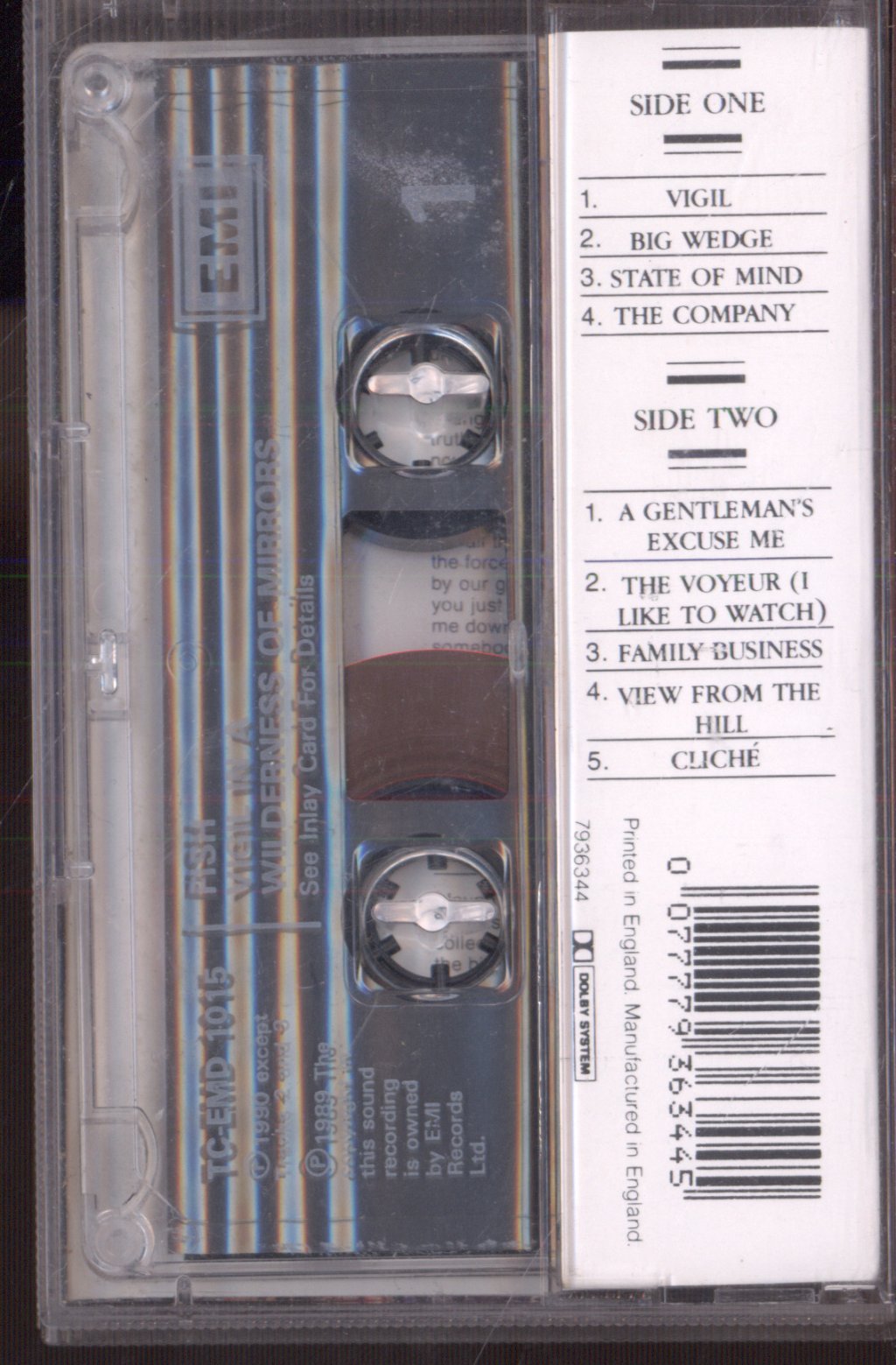 Fish - Vigil In A Wilderness Of Mirrors - Cassette