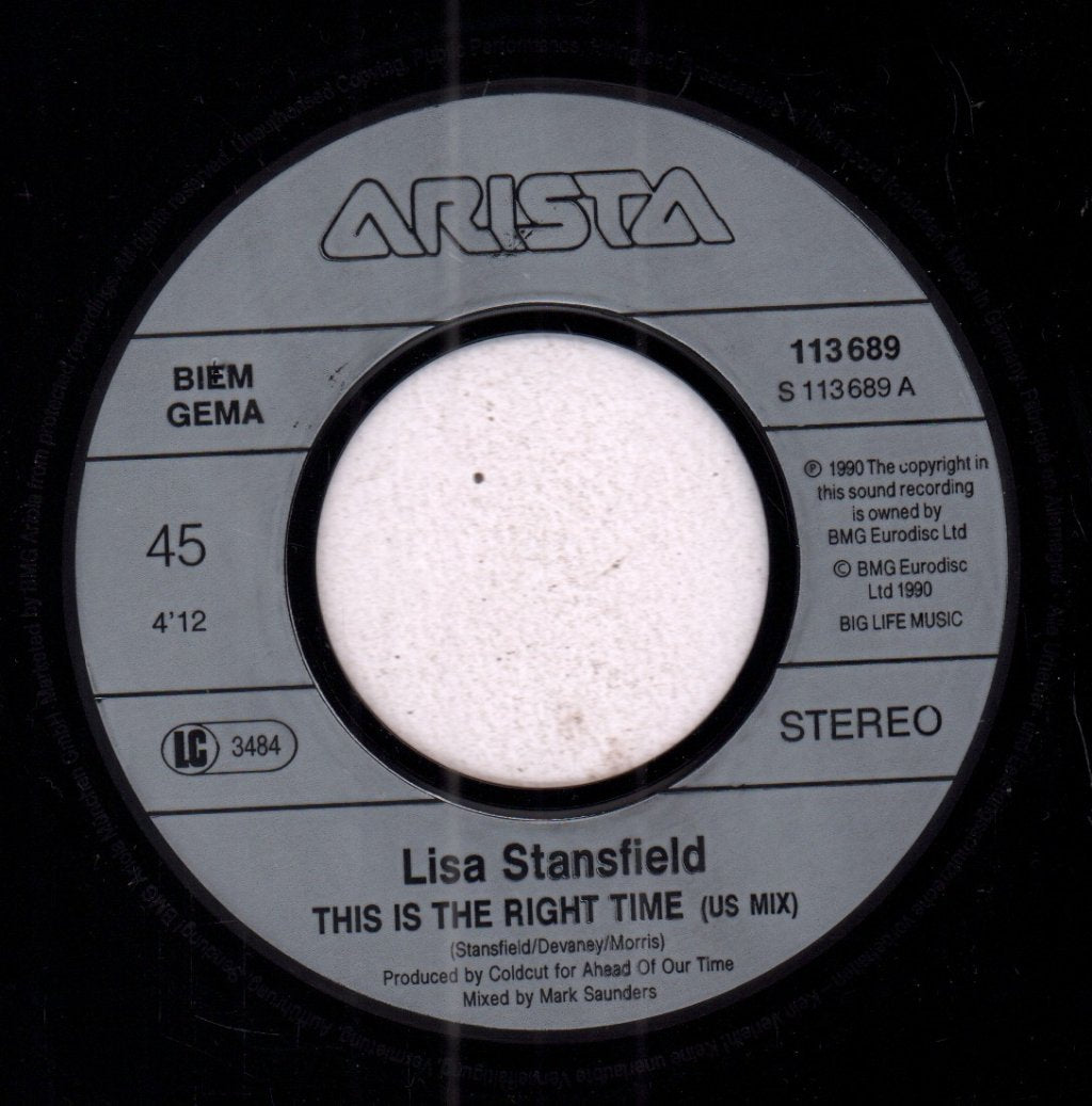 Lisa Stansfield - This Is The Right Time - 7 Inch
