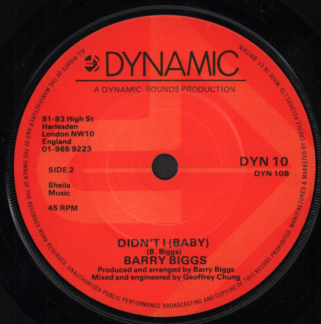 Barry Biggs - Wide Awake In A Dream - 7 Inch