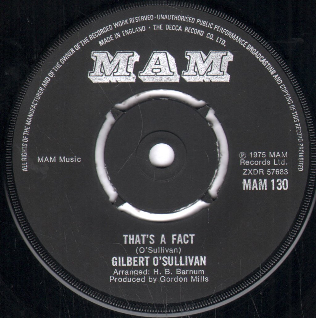 Gilbert O'Sullivan - I Don't Love You But I Think I Like You - 7 Inch