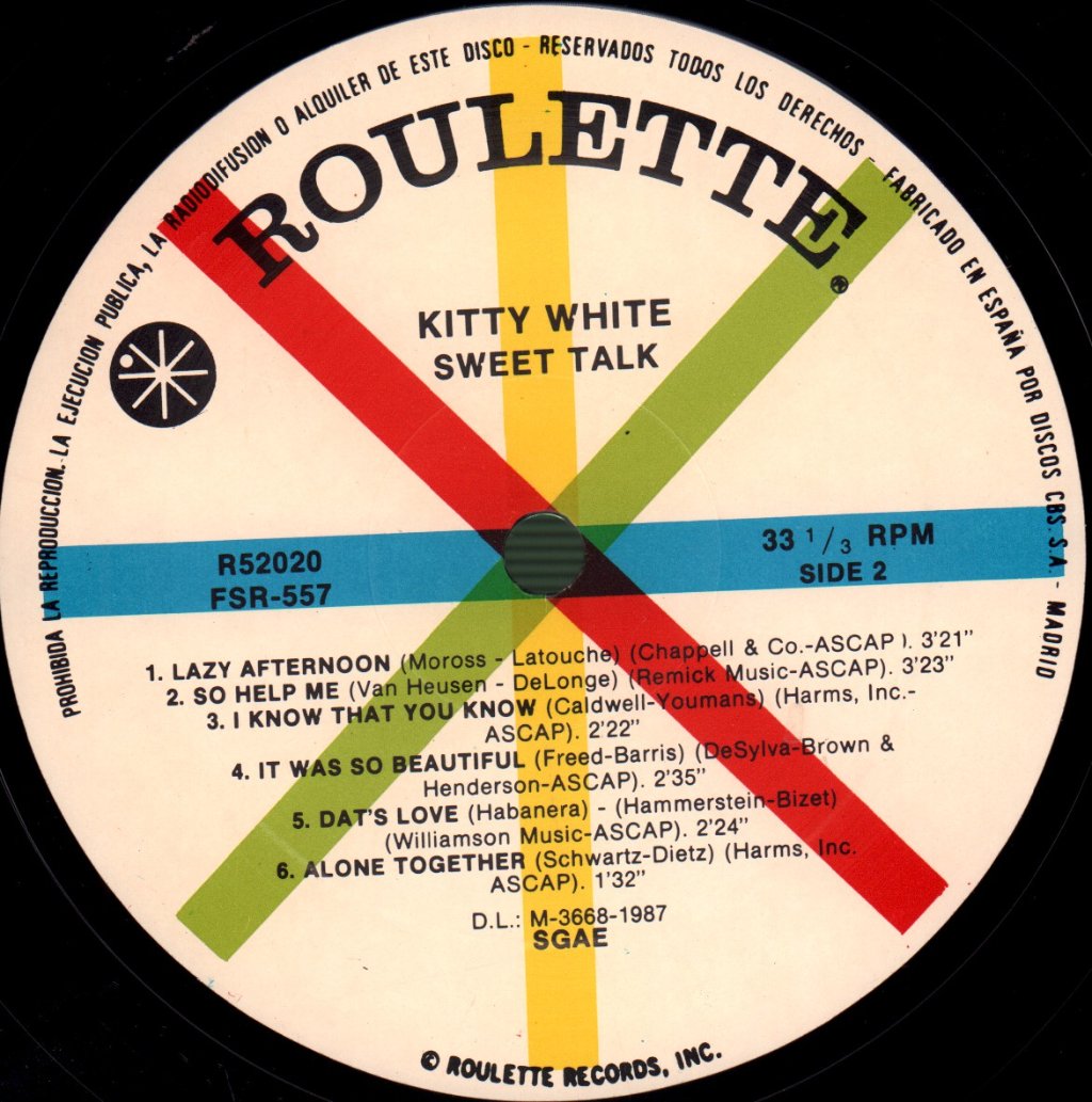 Kitty White - Sweet Talk - Lp