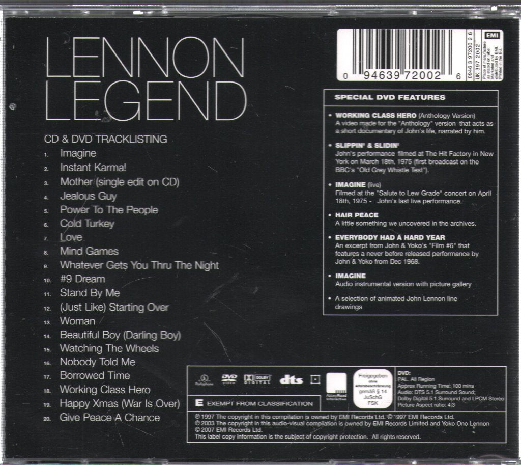 John Lennon - Lennon Legend (The Very Best Of John Lennon) - Cd/Dvd