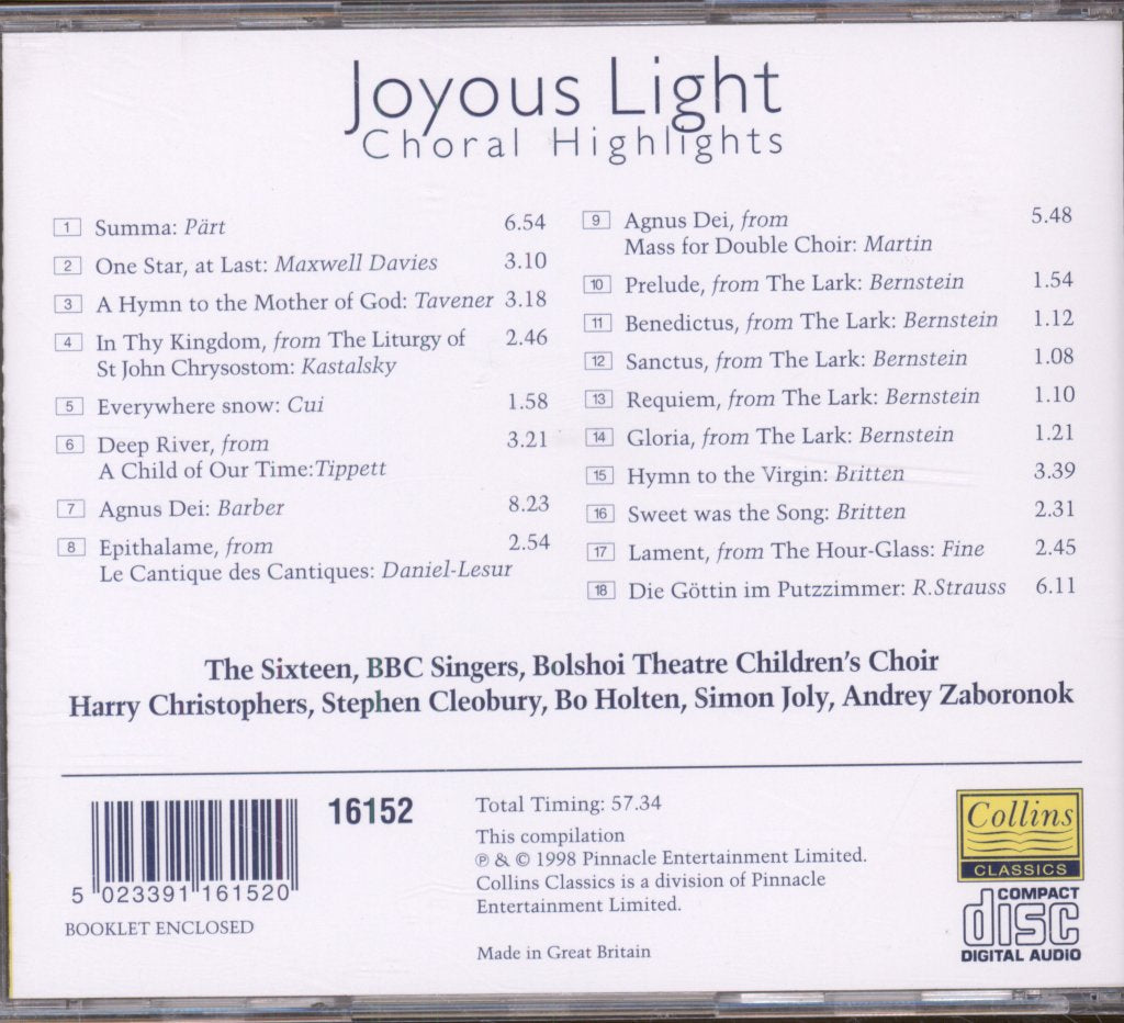 Various Artists - Joyous Light Choral Highlights - Cd