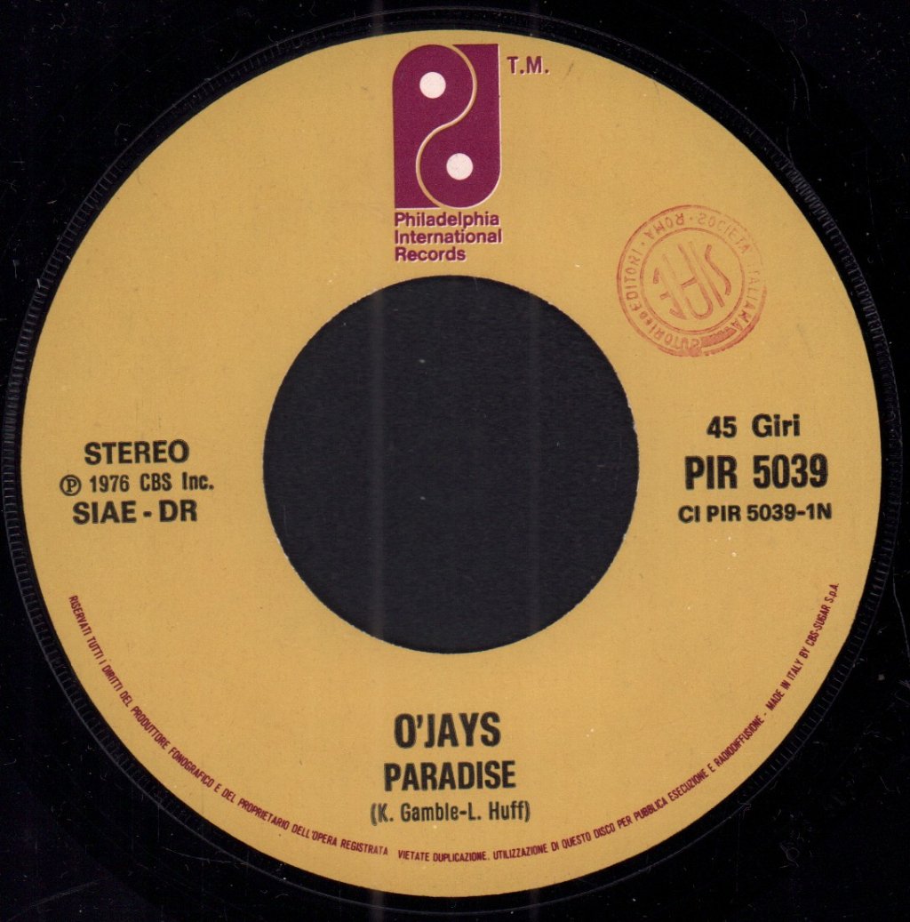 O'Jays - Paradise - 7 Inch
