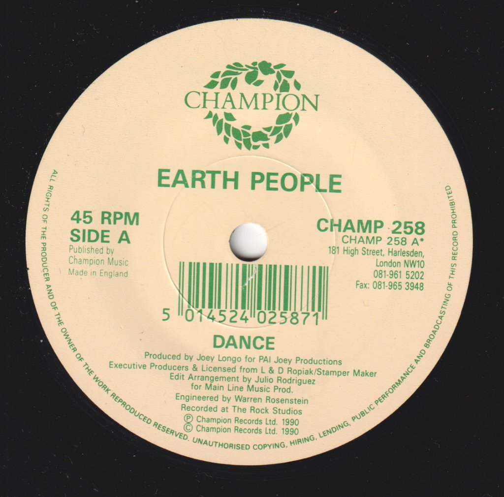Earth People - Dance - 7 Inch