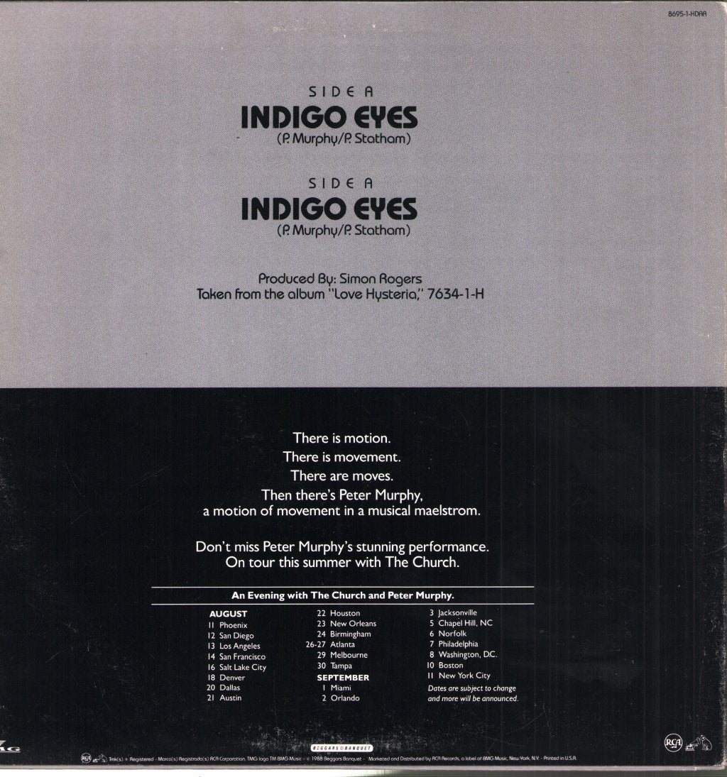 Peter Murphy - Indigo Eyes - 12 Inch