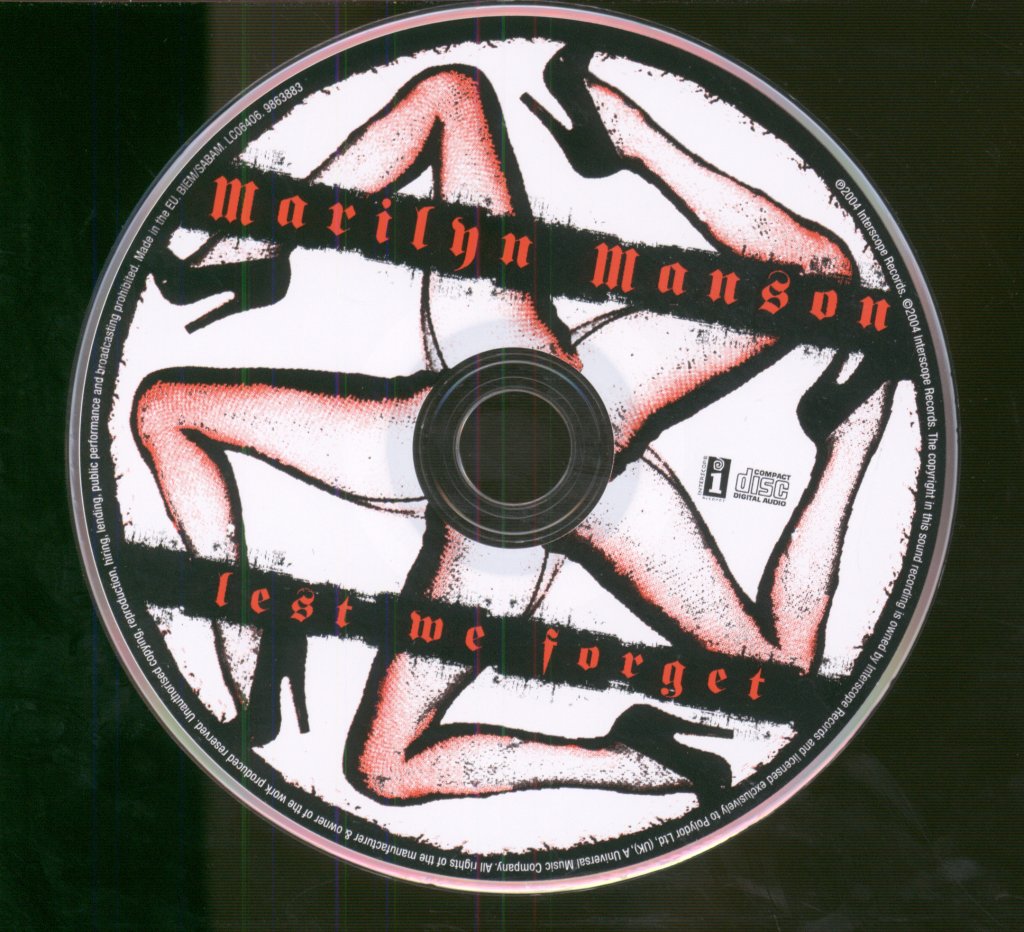 Marilyn Manson - Lest We Forget - The Best Of - Cd