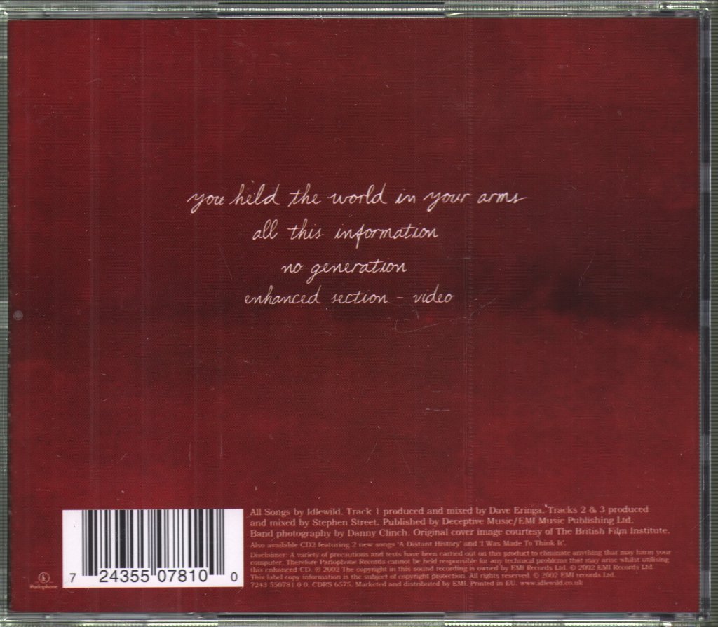 Idlewild - You Held The World In Your Arms - Cd