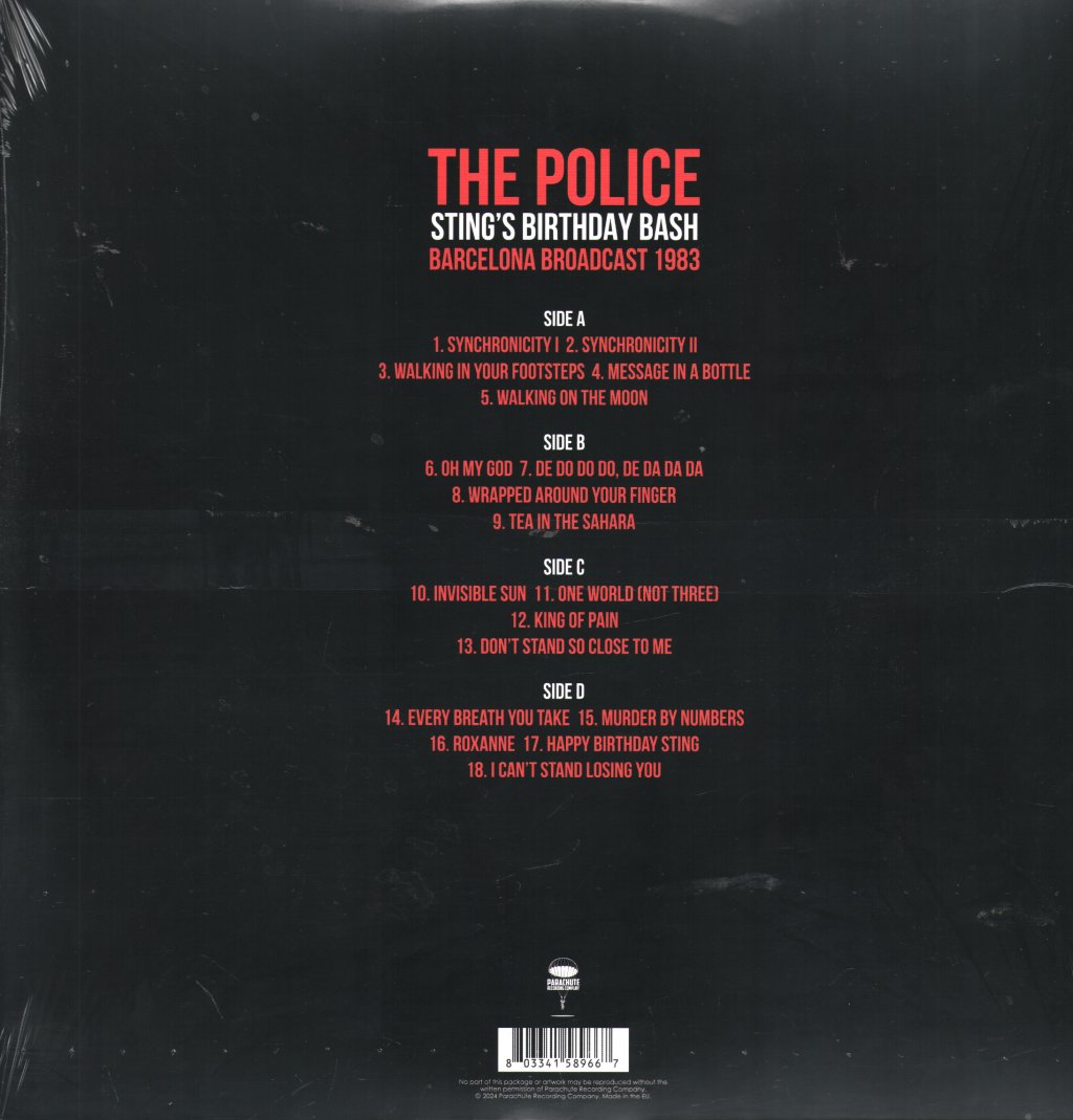 Police - Sting's Birthday Bash - Barcelona Broadcast 1983 - Double Lp