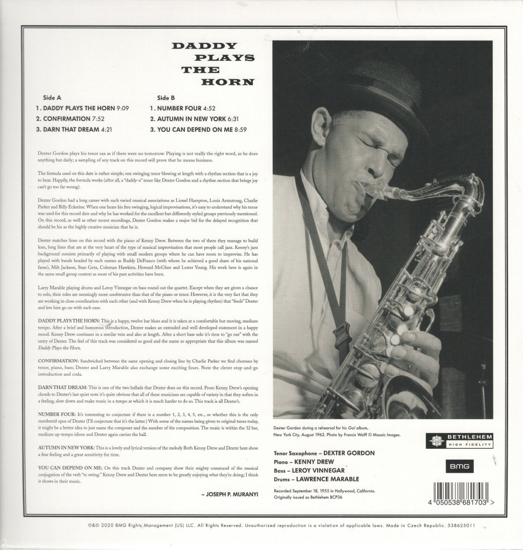 Dexter Gordon - Daddy Plays The Horn - Lp