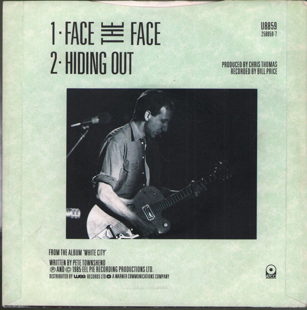 Pete Townshend - Face The Face - 7 Inch