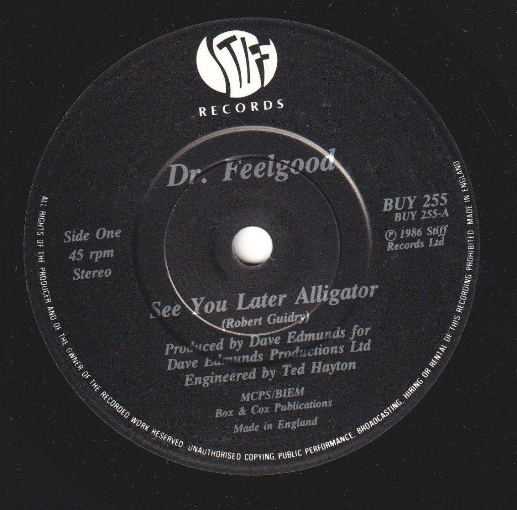 Dr Feelgood - See You Later Alligator - 7 Inch