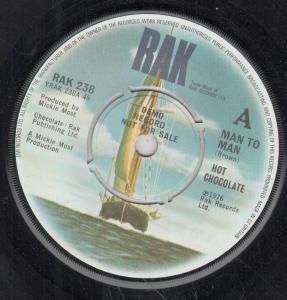 Hot Chocolate - Man To Man - 7 Inch